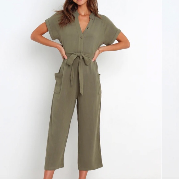 Petal & Pup Pants & Jumpsuits Maverick Jumpsuit Olive Poshmark